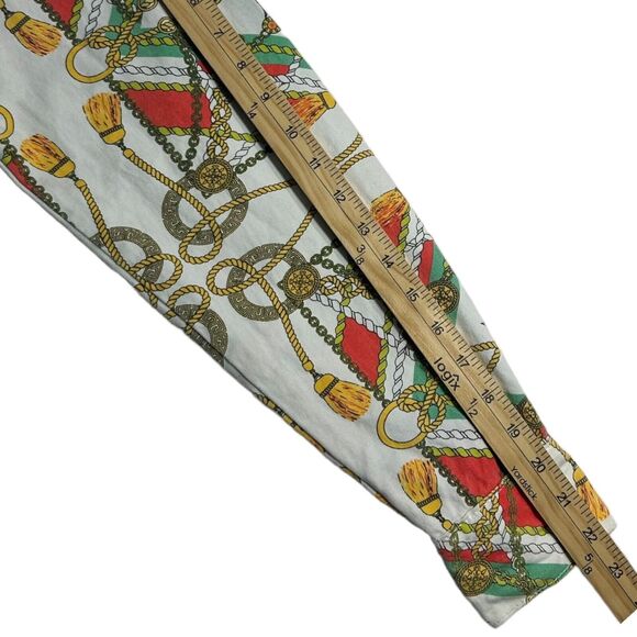 MissGuided womans sz 6 cotton Cropped White Denim Jean Tie Jacket Sun Chain - Picture 10 of 12